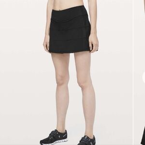 Lululemon Pace Rival Skirt (Tall) 4 Way Stretch 15" In Black Size 8